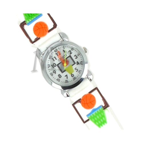 NBA montre enfant silicone blanche – Image 3