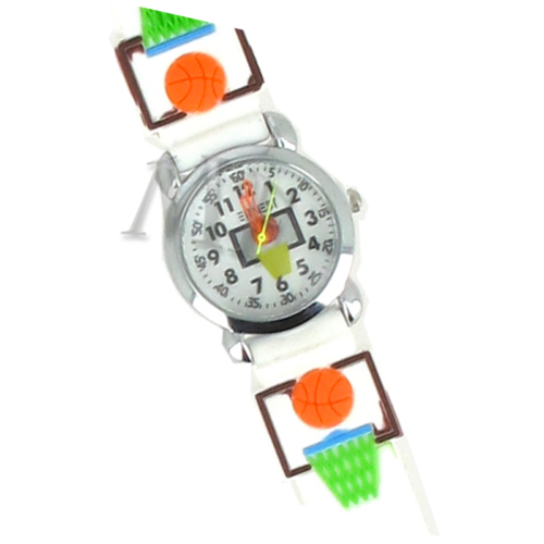 NBA montre enfant silicone blanche