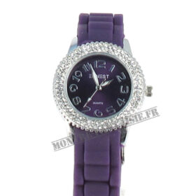 montre indiana bracelet fantaisie femme couleur mauve