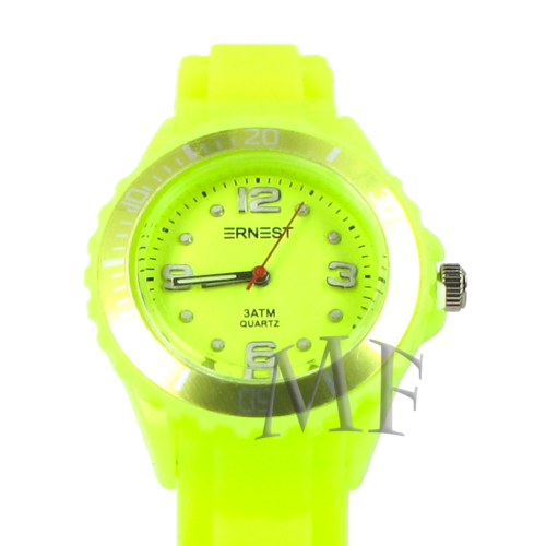 montre bracelet silicone verte