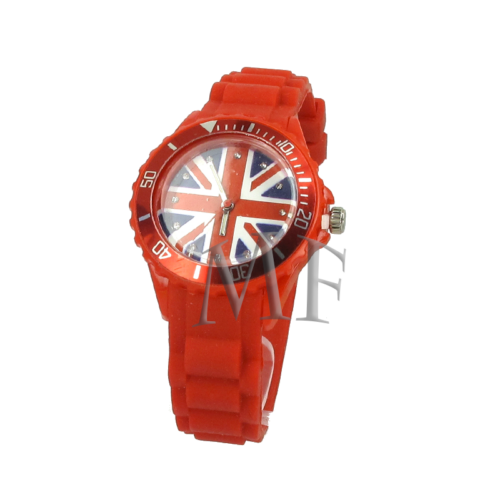 montre silicone motif anglais