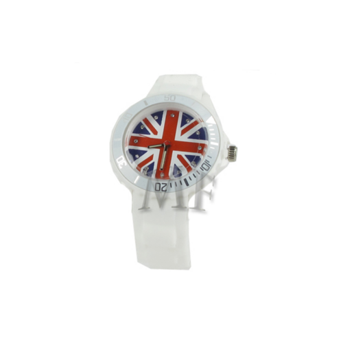 montre bracelet silicone drapeau anglais