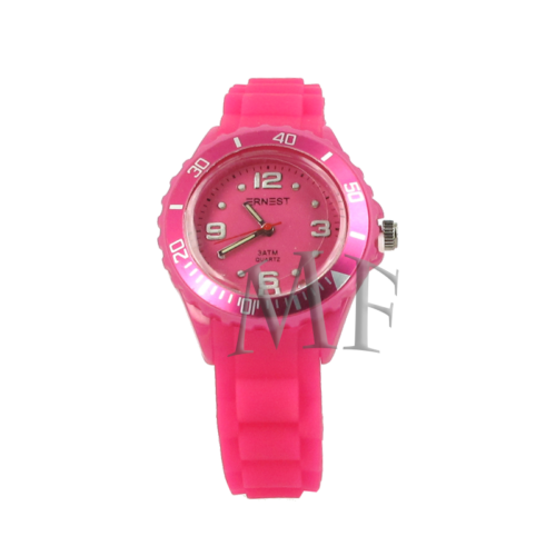 montre silicone étanche bracelet rose