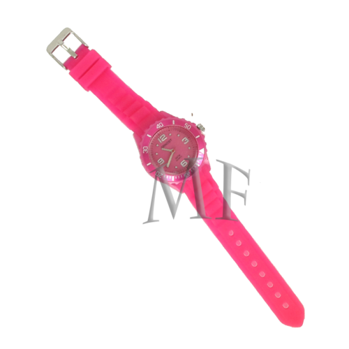 montre bracelet silicone couleur rose