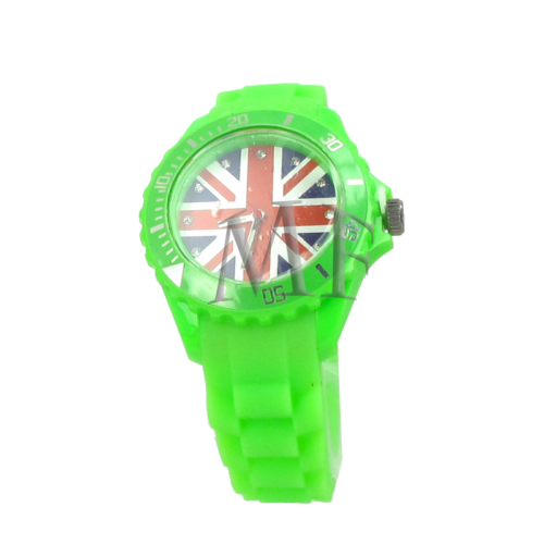 montre outdoor silicone vert étanche