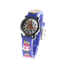 montre vachette couleur lilas pour enfant