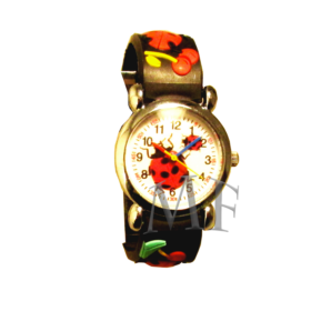 montre enfant motif coccinelle rouge