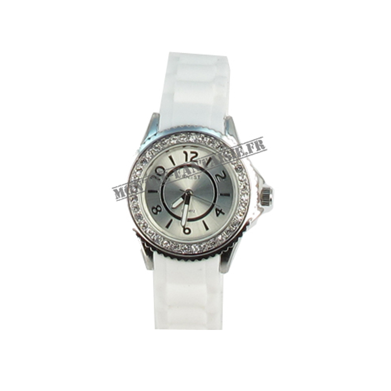 CALIFORNIA montre femme silicone blanc - Montre fantaisie