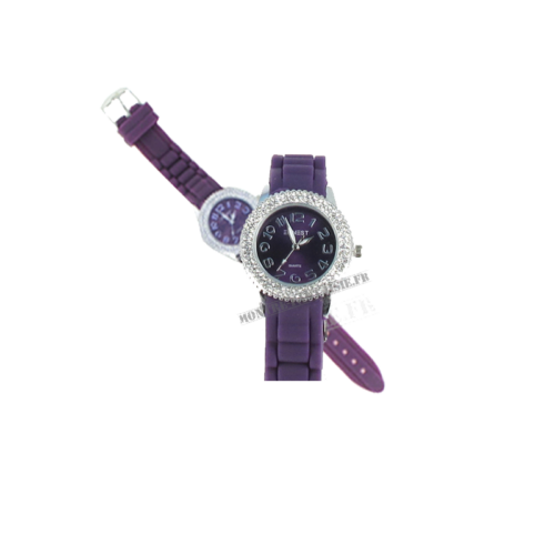 montre fantaisie femme mauve