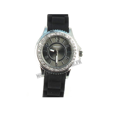 montre femme bracelet noir