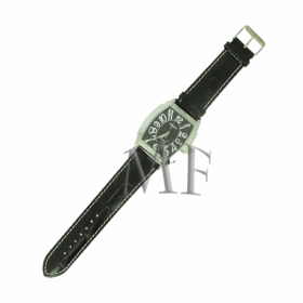 montre bracelet homme Gemini en cuir noir