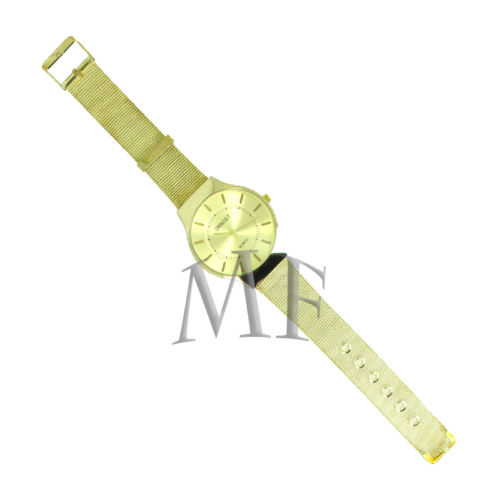 montre jamaique bracelet dorée en métal