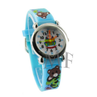 montre bleu pour fille et garçon motif ourson