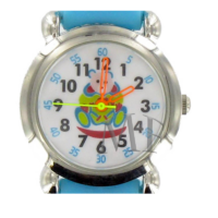 montre motif ourson grizzly bleu