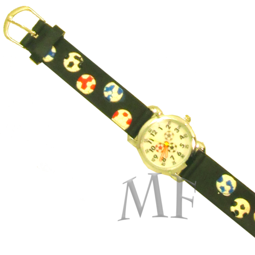 montre bracelet enfant garçon mixte foot noir