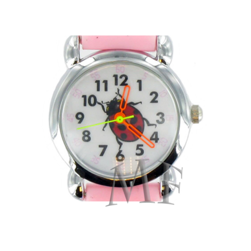 montre motif silicone rose prairie