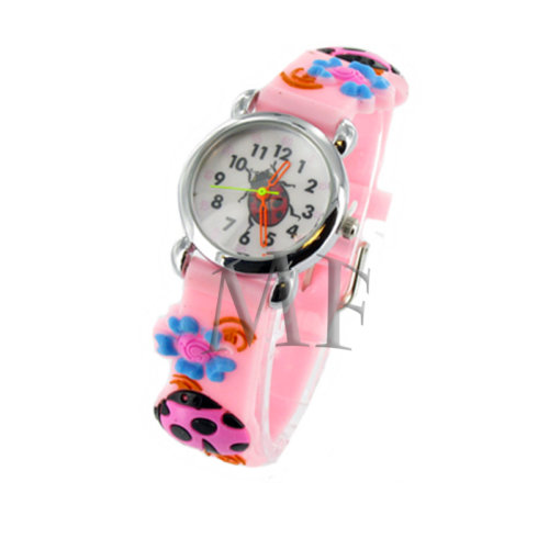 prairie montre enfant silicone rose