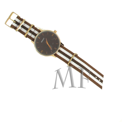 montre bicolore tissu mixte