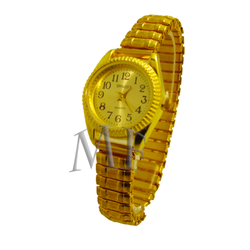montre dorée femme bracelet elastique