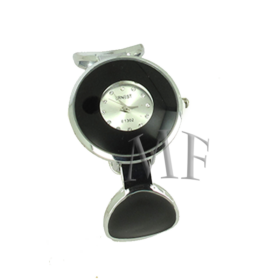 montre clip argent et noir