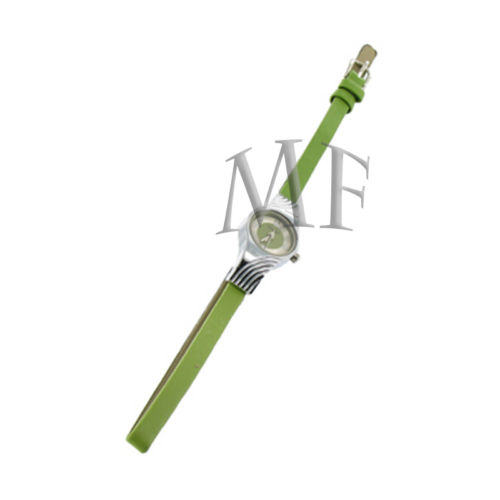 montre femme bracelet cuir vert