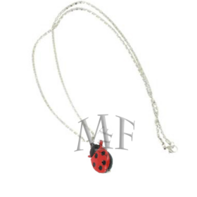 Montre collier Coccinelle rouge