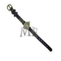 STEAMPUNK Montre bracelet cuir noir – Image 3