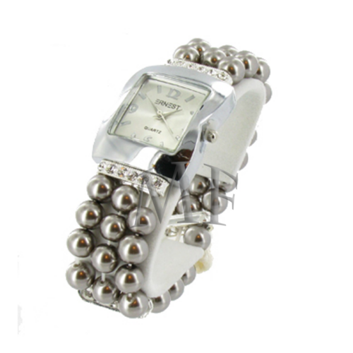 montre bracelet perle pour emme avec bracelet elastique pratique et léger