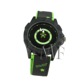 montre folk star avec motif vert boussole