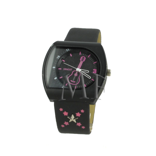 FOLK montre fantaisie motif guitare fuchsia