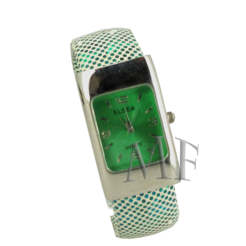 montre femme coralia points blanc et vert