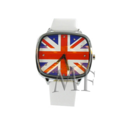 Montre LONDON blanche motif UnionJack