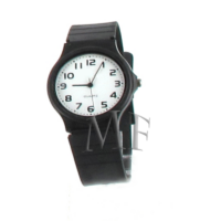 Montre bracelet fin silicone TicTok noir – Image 2