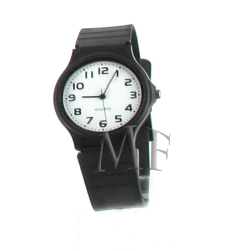 Montre bracelet fin silicone TicTok noir – Image 2