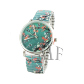 montre femme motif fleurs