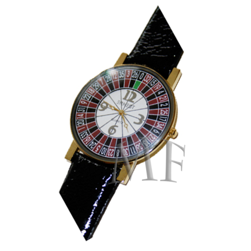 montre bracelet homme motif casino jeu de la roulette