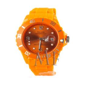 Montre sport Constance orange silicone