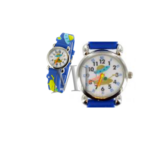 montre bracelet silicone enfant bleu