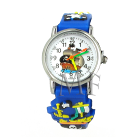 montre enfant motif pirate avec navire et chapeau