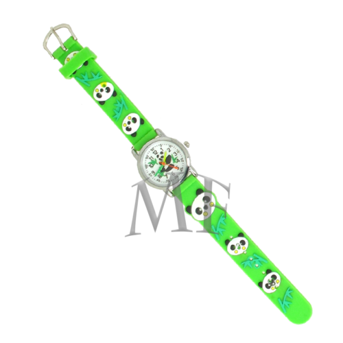 montre enfant lecture facile pour apprendre à lire. motif panda. En silicone ultra résistant