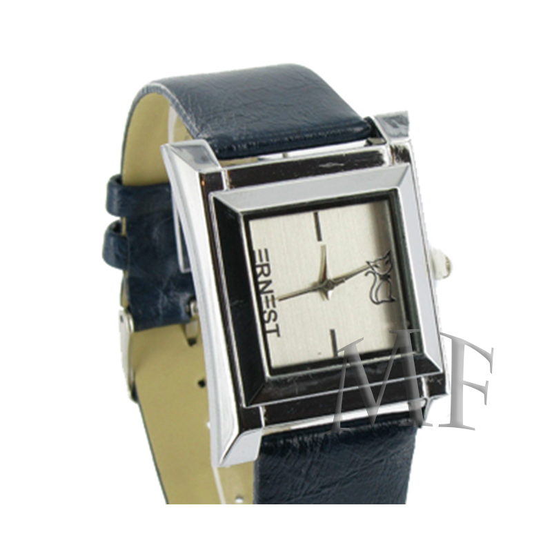 montre femme motif chat bracelet bleu