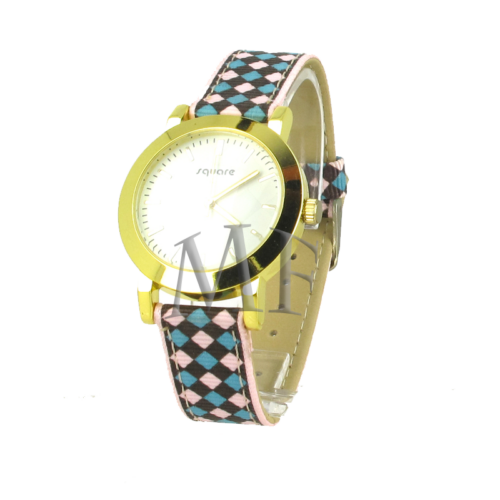 Vichy montre bracelet tissu – Image 3