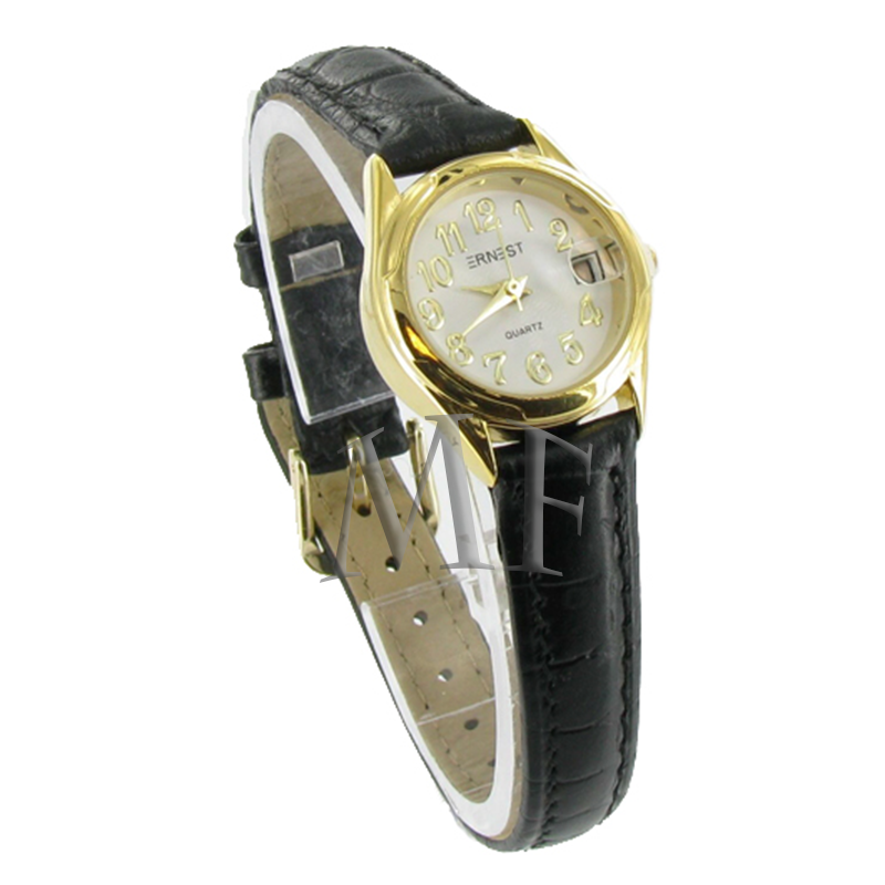 montre femme bracelet cuir noir Belgarde
