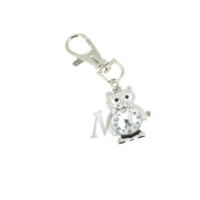 Montre porte clef Chouette cadran blanc