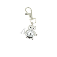Montre porte clef Chouette cadran blanc – Image 2