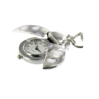 Coccinelle montre porte clef fantaisie coeurs blanc