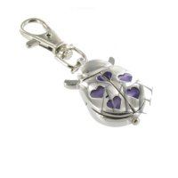 Coccinelle montre porte clef fantaisie coeurs fushia – Image 3