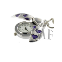 Coccinelle montre porte clef fantaisie coeurs fushia – Image 2