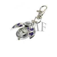 Coccinelle montre porte clef fantaisie coeurs fushia