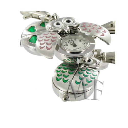 Montre porte clef Hibou argenté – Image 4